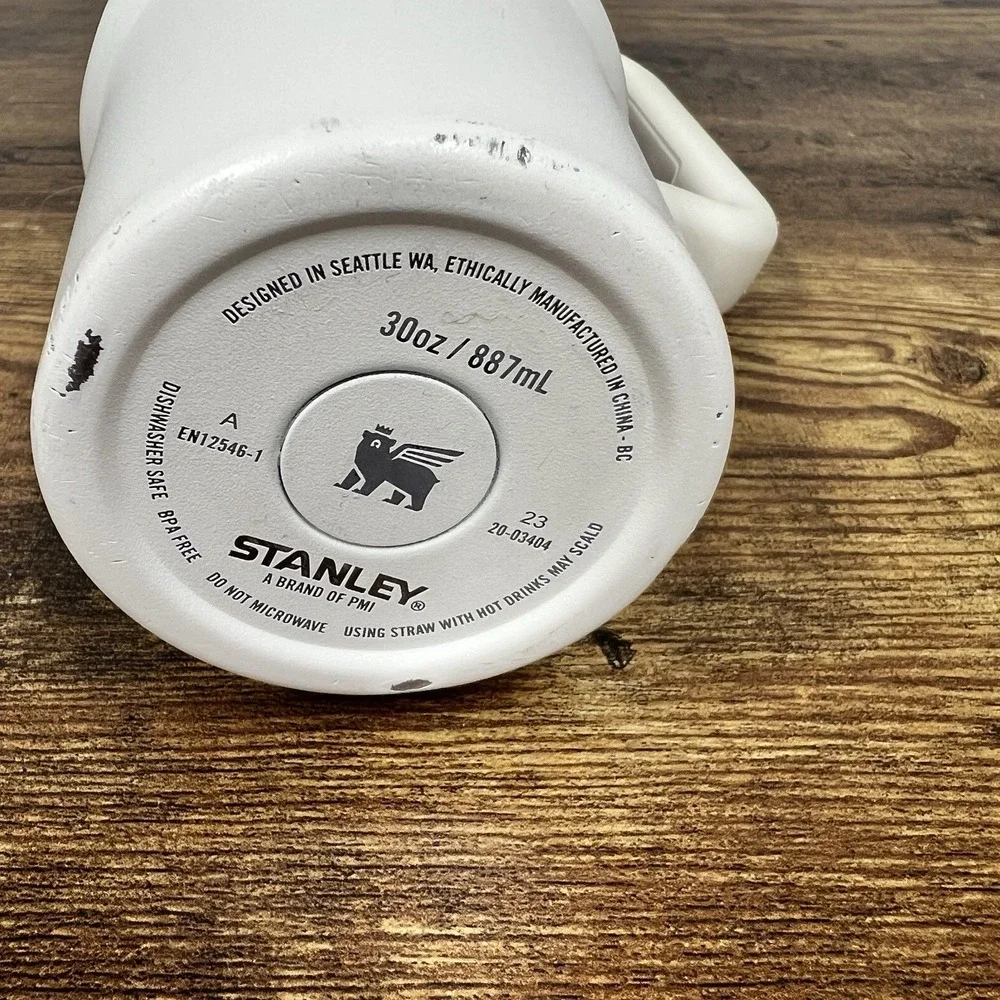 STANLEY THE FLOWSTATE QUENCHER H2.0 30oz TUMBLER - CREAM Frost White‎ - Picture 8 of 9